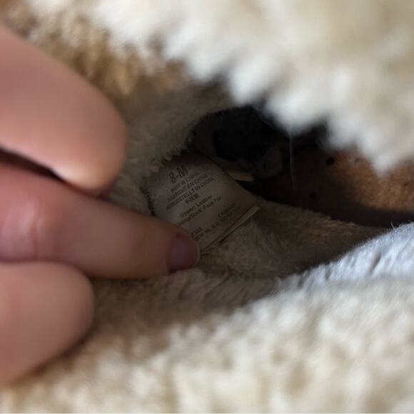 J. Crew Shearling Lined Black Leather Nordic Lace Up Combat Boots Size 8 - Picture 6 of 6